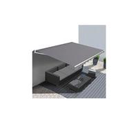 Store Banne Manuel 3,80x3 M Gris Anthracite Blanc