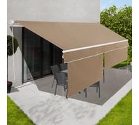 Store Banne Manuel 4x3 M Taupe Lambrequin H.1,50 M