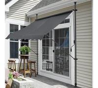 [pro.tec]® Brise-soleil Métal et Polyester Hauteur variable 400 x 120 x 200-300 cm Gris