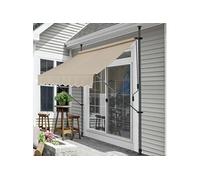 Store Banne Manuel Auvent Téléscopique 400 x 120 x 220-309 cm Sable pro.tec