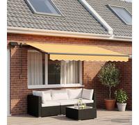 Store banne manuel avec LED solaire 100 % polyester Store de terrasse vidaXL vid