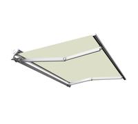Store banne manuel Demi coffre 3 x 2,5 m pour terrasse - Écru
