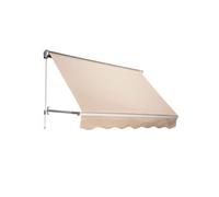 Store banne manuel inclinaison réglable aluminium polyester imperméabilisé 70L x 180l cm beige