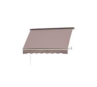 Outsunny Store banne manuel - inclinaison réglable, aluminium, 70 x 180 cm, taupe clair