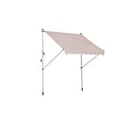 Outsunny Store banne manuel rétractable 2 x 1,5 m inclinaison réglable sans perçage métal beige