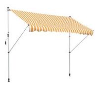 Outsunny – store banne manuel rétractable Aluminium 300x150x280 cm Orange – anti-UV, réglable