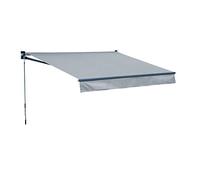 Happy Garden - Store banne manuel Saule - 2,95×2,5 m - Structure aluminium - Toile polyester - Gris