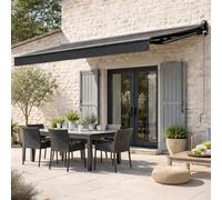 Store Banne Motorisé 2,95x2,5 m Semi-Coffre Aluminium avec Télécommande