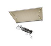 Store banne motorisé à leds avec coffre intégral et capteur de vent 5 x 3,5 m - toile acrylique beige - GALAXA