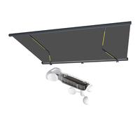 Store banne motorisé à leds avec coffre intégral et capteur de vent 6 x 3,5 m toile acrylique anthracite - GALAXA