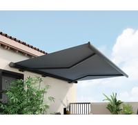 Store banne motorisé avec coffre intégral 3 x 2,5 m anthracite - CONSTELA