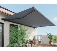 Store banne motorisé avec coffre intégral 4 x 3 m anthracite - CONSTELA