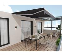 Store banne motorisé avec semi-coffre 3 x 2,5 m - anthracite - COFANA