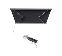Store banne motorisé avec semi-coffre et capteur vent 5 x 3 m - anthracite - COFANA
