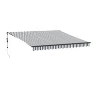 Store Banne Motorisé, Store Banne électrique Auvent rétractable Automatique avec LED Anthracite et Blanc