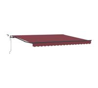 Store Banne Motorisé, Store Banne électrique Auvent rétractable Automatique avec LED Bordeaux 400x300 cm