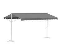 store banne Outsunny Acier 450x340x255cm Gris