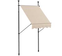 Store banne Outsunny Aluminium 150x120x300cm Sable