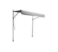 Happy Garden - Store banne pour balcon CHENE 2 × 1,2 m - Toile grise, structure grise