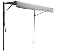 Happy Garden - Store banne pour balcon CHENE 2 × 1,2 m - Toile grise, structure grise