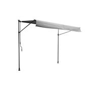 Happy Garden Store banne pour balcon chêne 3 × 1,2 m toile grise structure grise