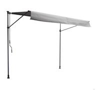 Happy Garden Store banne pour balcon chêne 3 × 1,2 m toile grise structure grise