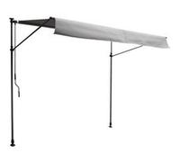 Happy Garden Store banne pour balcon chêne 3 × 1,2 m toile grise structure grise