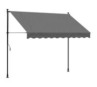Store Banne Rétractable, Store Banne Manuel Auvent de Terrasse Marquise Soleil de Balcon Auvent rétractable Anthracite 250x150 m Tissu et Acier