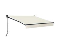 Happy Garden Store banne manuel SAULE 2,95 × 2,5 m Structure aluminium Toile polyester beige