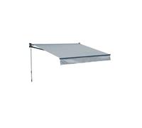 Happy Garden - Store banne manuel Saule - 2,95×2,5 m - Structure aluminium - Toile polyester - Gris