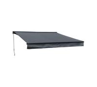 Store banne SAULE 3,5 × 3m avec semi-coffre - Toile anthracite et structure grise