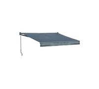 Store banne saule 3,5 × 3m - toile anthracite et structure grise