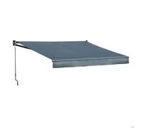 Store banne Saule 3,5 × 3m - Toile Anthracite et Structure Grise