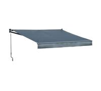 Happy Garden – Store banne Saule 3,5 × 3 m – Toile anthracite, structure grise