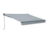 Store banne Saule 3,5 × 3m - Toile Grise et Structure Grise