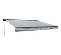 Happy Garden Store banne Saule 3,95 × 3 m - Semi-coffre, toile et structure gris