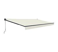 Store banne Saule 3,95 × 3m - Toile Beige et Structure Grise