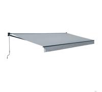 Happy Garden Store banne Saule 3,95 × 3 m - Toile grise et structure grise