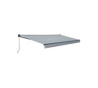 Happy Garden Store banne Saule 3,95 × 3 m - Toile grise et structure grise