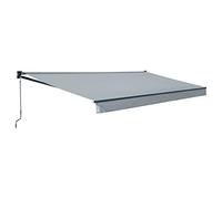 Happy Garden Store banne Saule 3,95 × 3 m - Toile grise et structure grise