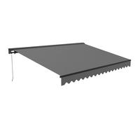 Store banne semi-intgral 2,5x2m en aluminium gris - Oviala