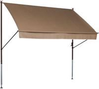 Store banne Style avec manivelle - pour la protection solaire - montage sans perçage ni chevilles - 200 cm, taupe