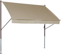 Store banne Style avec manivelle - pour la protection solaire - montage sans perçage ni chevilles - 250 cm, sand