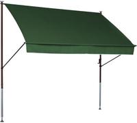 Store banne Style avec manivelle - pour la protection solaire - montage sans perçage ni chevilles - 350 cm, vert