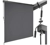 Store banne - TECTAKE - Brise-vue verticale ELOISE 2 supports muraux entretien facile avec manivelle 180 x 250 cm - Gris Foncé