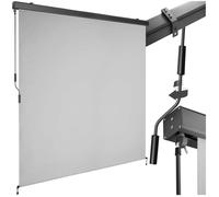 Store banne - TECTAKE - Brise-vue verticale ELOISE avec 2 supports muraux entretien facile avec manivelle 180 x 250 cm - Gris Clair