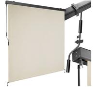 Store banne - TECTAKE - Brise-vue verticale ELOISE avec 2 supports muraux entretien facile avec manivelle 180 x 250 cm - Beige