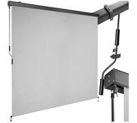Store banne - TECTAKE - Brise-vue verticale ELOISE avec 2 supports muraux entretien facile avec manivelle 200 x 250 cm - Gris Clair