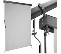 Store banne - TECTAKE - Brise-vue verticale ELOISE avec 2 supports muraux entretien facile avec manivelle 120 x 250 cm - Gris Clair
