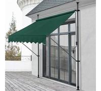Store Banne Téléscopique Acier Polyester 350 x 120 x 220-309 cm Vert Foncé pro.tec G